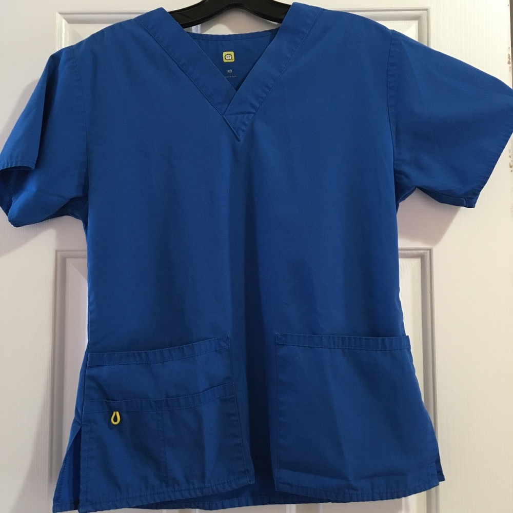 Royal Blue WonderWink Scrub Top, XS